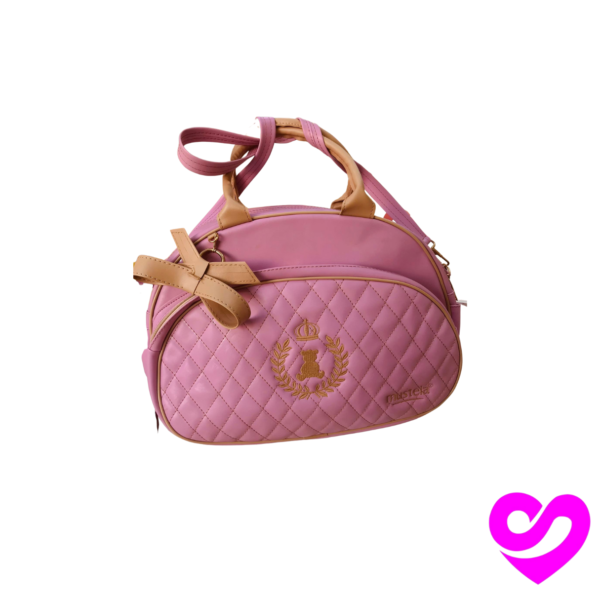 Sac maman mustela rose semi cuire haut qualite png