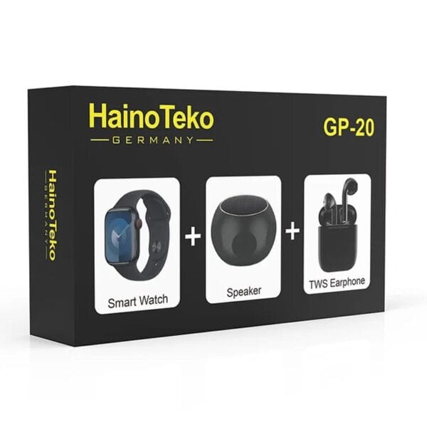 montre connectee haino teko gp ecouteurs enceinte noir jpg